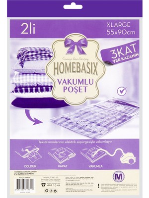 Homebasix Vakumlu Hurç 2'li Xl 3 Adet