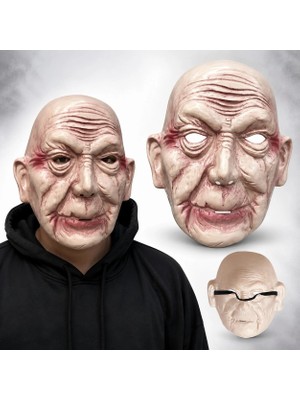 Çerçici Korkunç Yaşlı Adam Gerçekçi Ihtiyar Maske