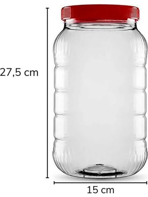 Sarkap Kapaklı Pet Kavanoz 5000 ml (114 G)