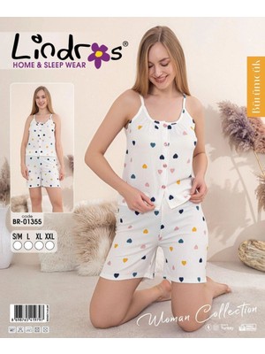 bebekokusu Lindros BR-01355 Kadın Ip Askılı Bürümcük Düğmeli Şort Takım