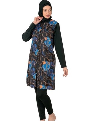 bebekokusu Fantasy 3440 Bayan Desenli Tesettür Mayo