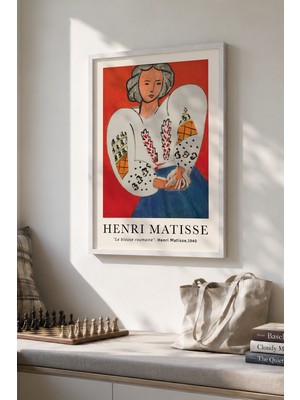Lia Gallery Romen Bluzu (La Blouse Roumaine) - Henri Matisse, Matisse Serisi, Dekoratif Çerçeveli Poster, Modern Dekorasyon, Poster, Klasik Tablo