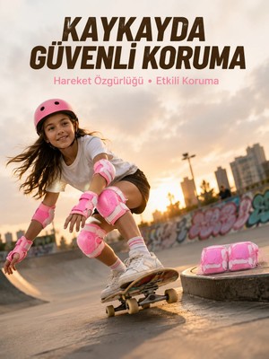 Teknodayım Pembe Çocuk Dizlik Dirseklik El Bilek