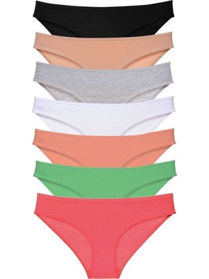 bebekokusu 7 Adet Süper Eko Set Likralı Kadın Slip Külot Set 7
