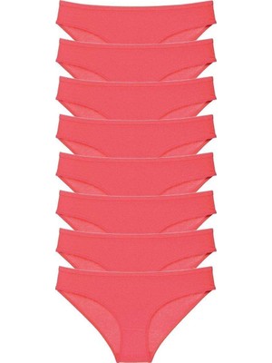 bebekokusu 8 Adet Süper Eko Set Likralı Kadın Slip Külot Fuşya