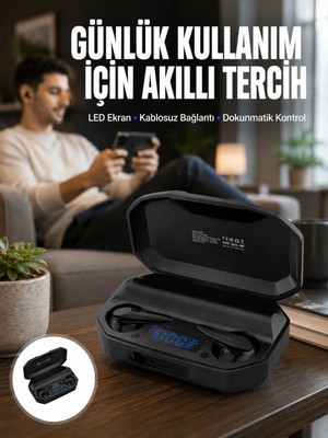 Astraltech Kulak Içi Bluetooth Kulaklık Rgb Işıklı Çift Mikrofonlu Ios/android Uyumlu Bt 5.2 Yeni Nesil