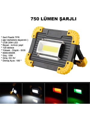 bebekokusu 750 Lümen Powerbank Şarjlı Işıldak WT-330