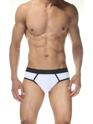 bebekokusu Beyaz Jockstrap Fantezi Iç Giyim