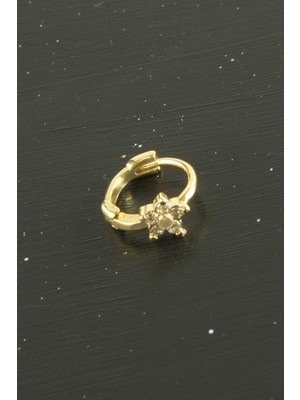 Bijuteri Net Çiçek Lüks Çelik Kulak Burun Piercing 1 Adet