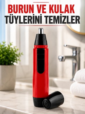 Astraltech Kulak Burun Tüy Temizleme Makinası Pilli Kırmızı Ergonomik Yeni Nesil