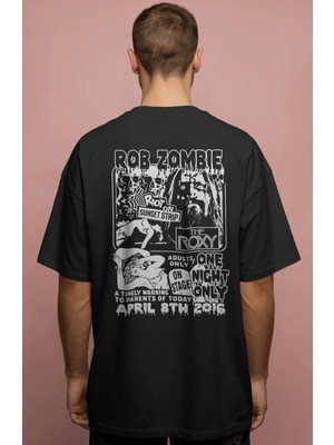 Sevbano Rob Zombie Rock Metal Şarkıcı Baskılı Unisex Oversize Premium Tişört