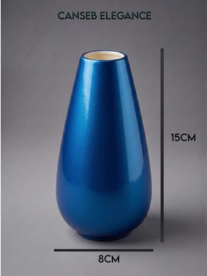 Canseb Elegance Modern Vazo - El Boyaması Işçilik - Premium - ( Ölçüler: 15 x 8 x 3 cm )