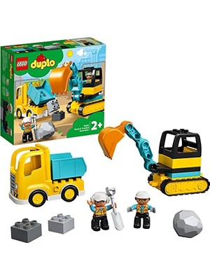 Esranın Dünyası LEGO Duplo Inşaat Kamyon ve Paletli Kazıcı 10931-2 Yaş ve Üzeri Çocuklar Için Kazıcı ve Damperli Kamyon Içeren Eğitici Yapım Seti (20 Parça)