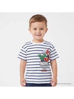 Marvel Erkek Bebek Lisans Tişört Sayılar Baskılı Bisiklet Yaka Short Sleeve