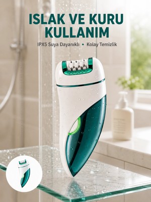 Astraltech Profesyonel 3 In 1 Epilasyon Cihazı LED Aydınlatmalı Suya Dayanıklı Şarjlı Vgr Epilatör Yeni Nesil