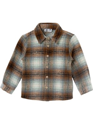 Hellobaby Erkek Bebek Gömlek Düğmeli Gömlek Yaka Long Sleeve