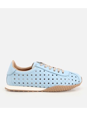 Hotiç 01AYH328140A600 KADIN Deri Mavi Delikli Comfort Spor Ayakkabı