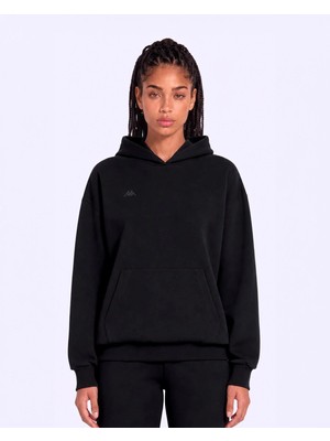 Kappa Inova Tur Kadın Siyah Oversize Hoodie