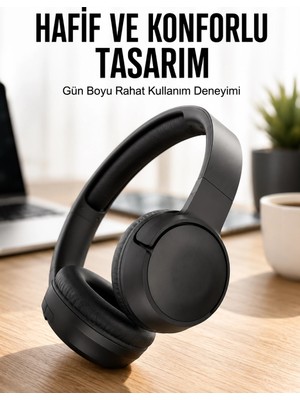 Astraltech Kulak Üstü Kablosuz Bluetooth Kulaklık Gürültü Önleyici Uzun Şarj Süreli