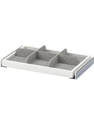 IKEA Komplement Beyaz Acik Gri 50X35 cm Bolmeli Surgulu Raf
