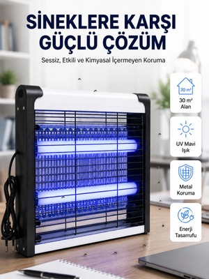 Astraltech Kimyasal Içermeyen Uv Işıklı Elektrikli Sinek ve Böcek Öldürücü