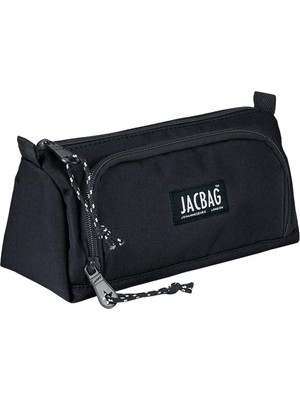 Jacbag Prime İki Bölmeli Kalem Kutusu Siyah Polyester Malzeme ile 90-100 Kalem Kapasitesi