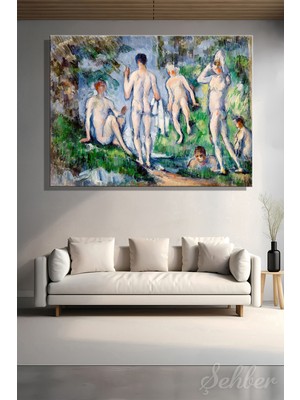 Şehber Paul Cézanne'in (Groupe De Baigneurs / Group Of Bathers) Adlı Eseri Yatay Kanvas Tablo 4312