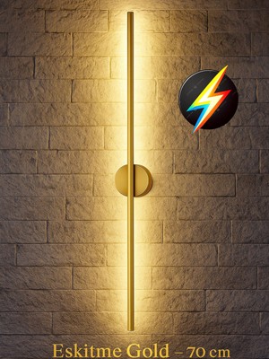 Avize 360 Modern Dekoratif LED Duvar Aplik 70 cm Günışığı Eskitme 1 Adet (Elektirikli) Pilli Değildir.