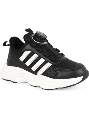 Pepino Çocuk Spor Ayakkabı Çevirmeli Döner Kilitli Mekanizma Yan Çizgili Hafif Kalın Taban Okul Sneaker 2385