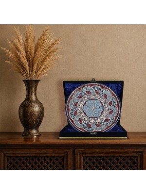 E38 El Işçiliği Çini Tabak 25 cm - 6674