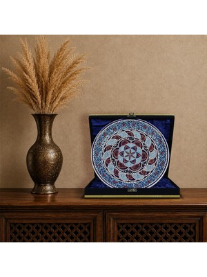 E38 El Işçiliği Çini Tabak 25 cm - 6659