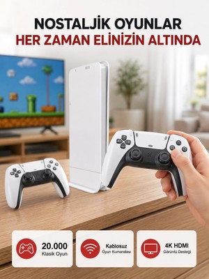Astraltech 2 Kollu Kablosuz 4K Tv Uyumlu Klasik Oyun Konsolu