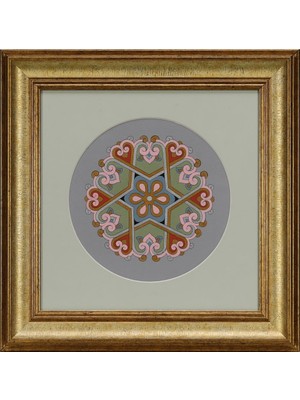 E38 El Işçiliği Kalemişi Rumili Madolyon Tablo 48*48 cm - 6640