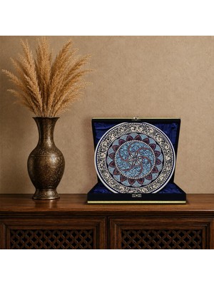 E38 El Işçiliği Çini Tabak 25 cm - 6663