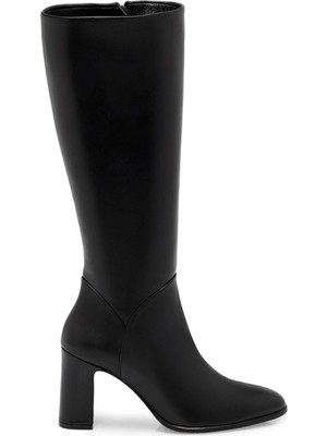 Tergan Siyah Hakiki Deri Kadın Çizme - K25K1CM68278-A23
