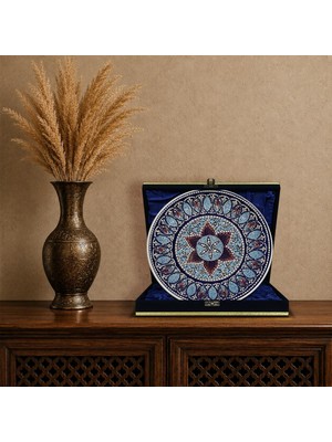 E38 El Işçiliği Çini Tabak 25 cm - 6670