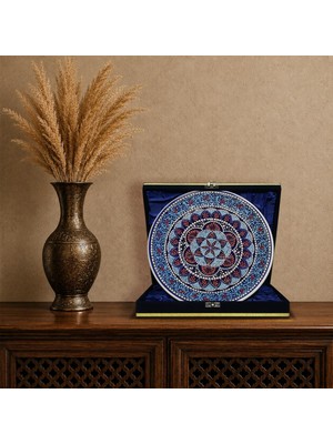 E38 El Işçiliği Çini Tabak 25 cm - 6662