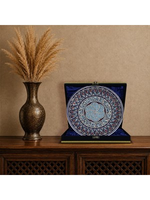 E38 El Işçiliği Çini Tabak 25 cm - 6658