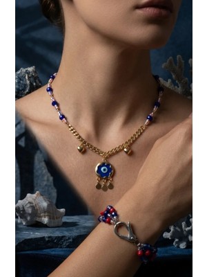 Mk Design Jewelry Nazar Boncuklu Kolye ve Bileklik
