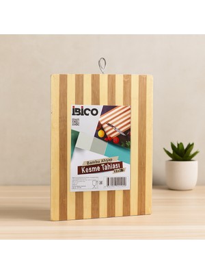 Bambu Kesme Tahtası 18X28X1.3 cm (Metal Kulplu)