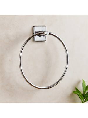 Yuvarlak Metal Yapışkanlı Banyo Havluluk