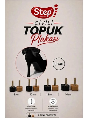 COMFORTSTEP Siyah Çivili Ayakkabı Topuk Plakası