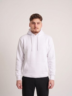 Felvino Erkek Basic Premium Kapüşonlu Şardonlu Kanguru Cepli Sweatshirt Hoodie