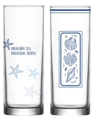 Lav Suma Marine Desen Rakı Bardağı 200 ml Tekli 4 Adet