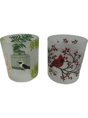 Touch Me Winter Forest Buzlu Cam Mumluk 8.8 x 8.8 x 10 5 Adet