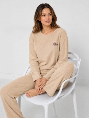 Pemilo Kadın 1250-4 Seul Raporlu Pijama Takımı