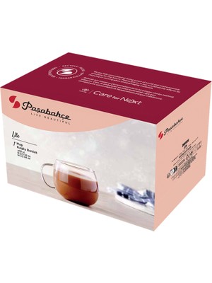Paşabahçe Borosilikat Cam Kupa Çift Cidarlı 400 C 4 Adet