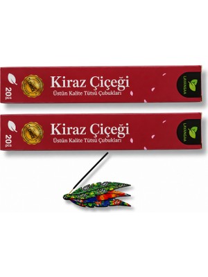 Layansaa Çubuk Tütsü Kiraz Çiçeği 40 Adet (2 Paket) + Tütsülük 1 Adet