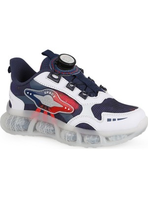 Pepino Erkek Çocuk Spor Ayakkabı Çevirmeli Döner Kilit Mekanizmalı Space Ufo Desenli Işıklı Kapsül Taban Sneaker 2237