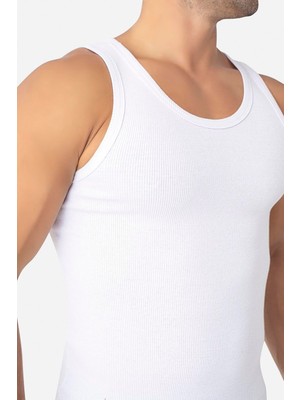 Arma Yıldız Erkek Fitilli Atlet Pamuklu Likralı Kaşkorse Halter Yaka Slim Fit Atlet